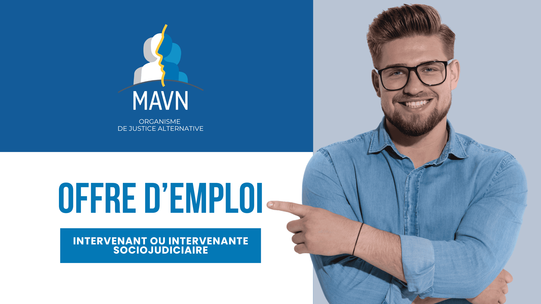 Offre d'emploi - Intervenant ou intervenante sociojudiciaire